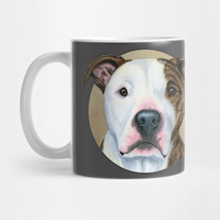 Brindle and White Pitbull Terrier Dog Mug